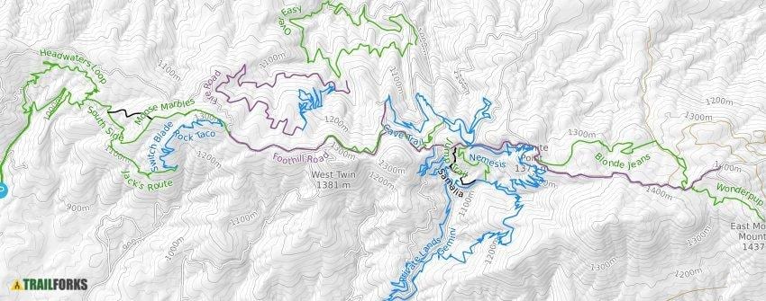 แผนที่ของมอสโคว์ก่อนทางภูเขาร่องรอย