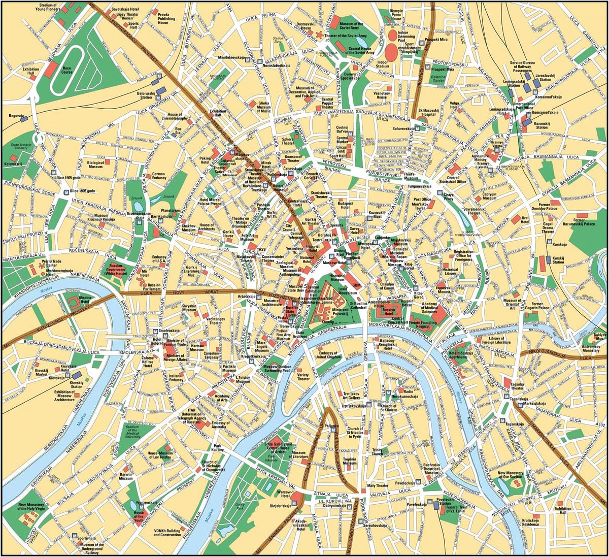 Moskva องเมืองบนแผนที่