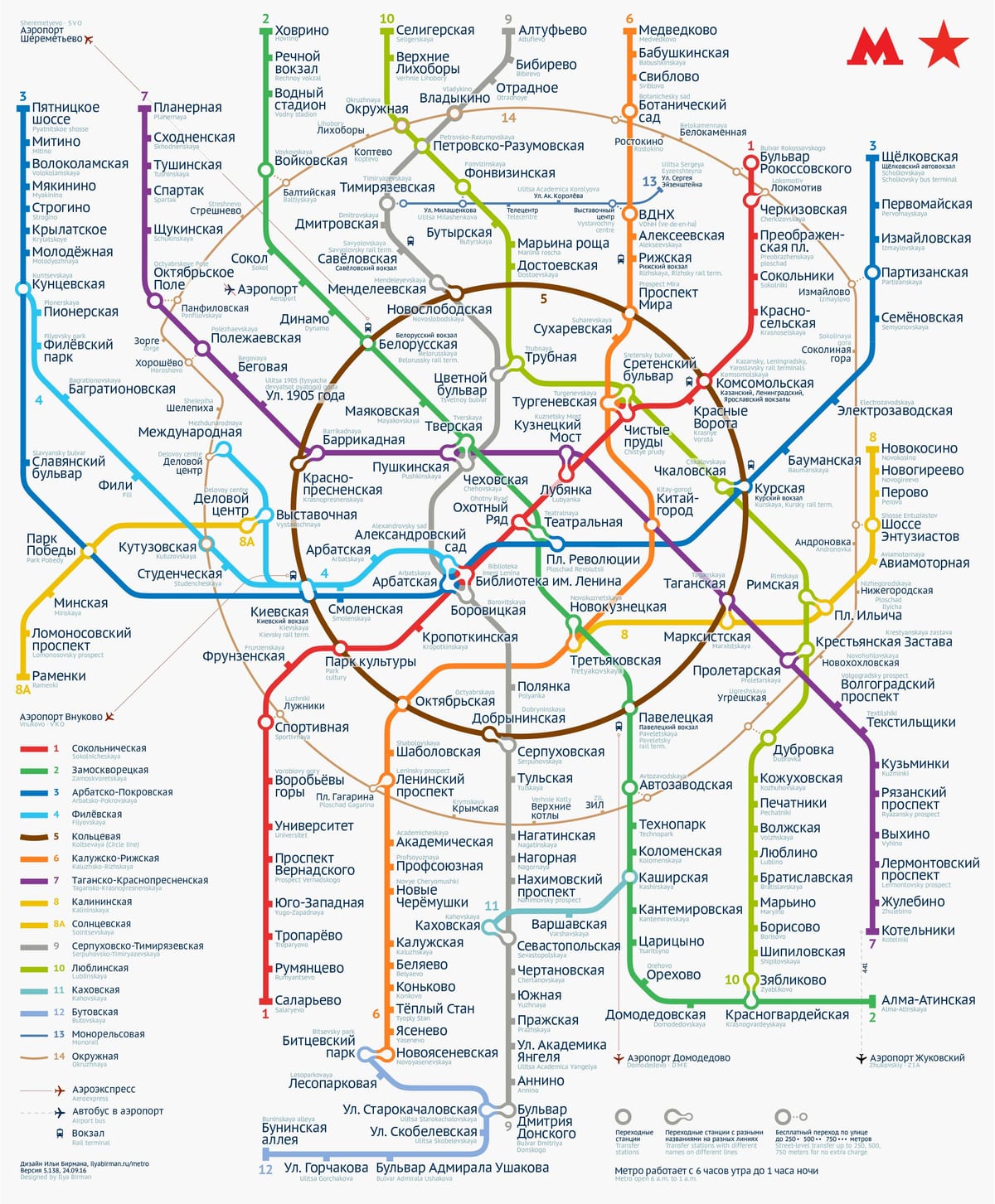 รถไฟใต้ดินมอสโคว์แผนที่