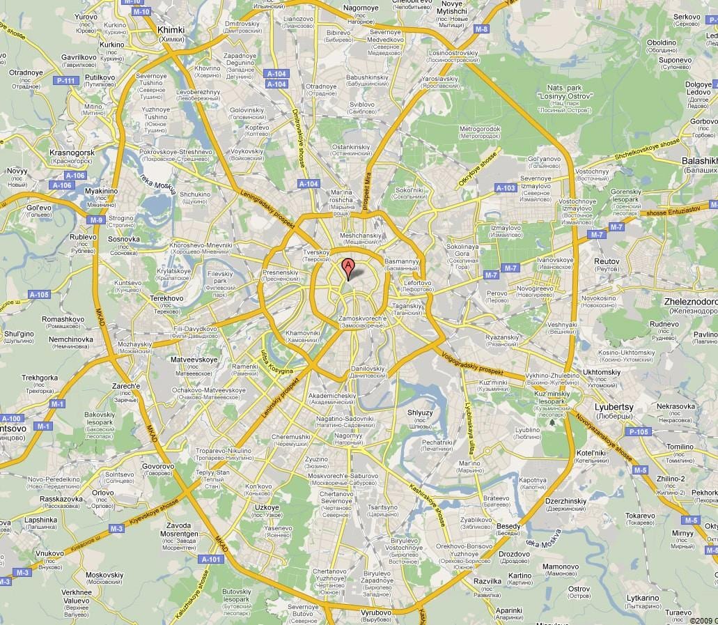Moskva suburb แผนที่