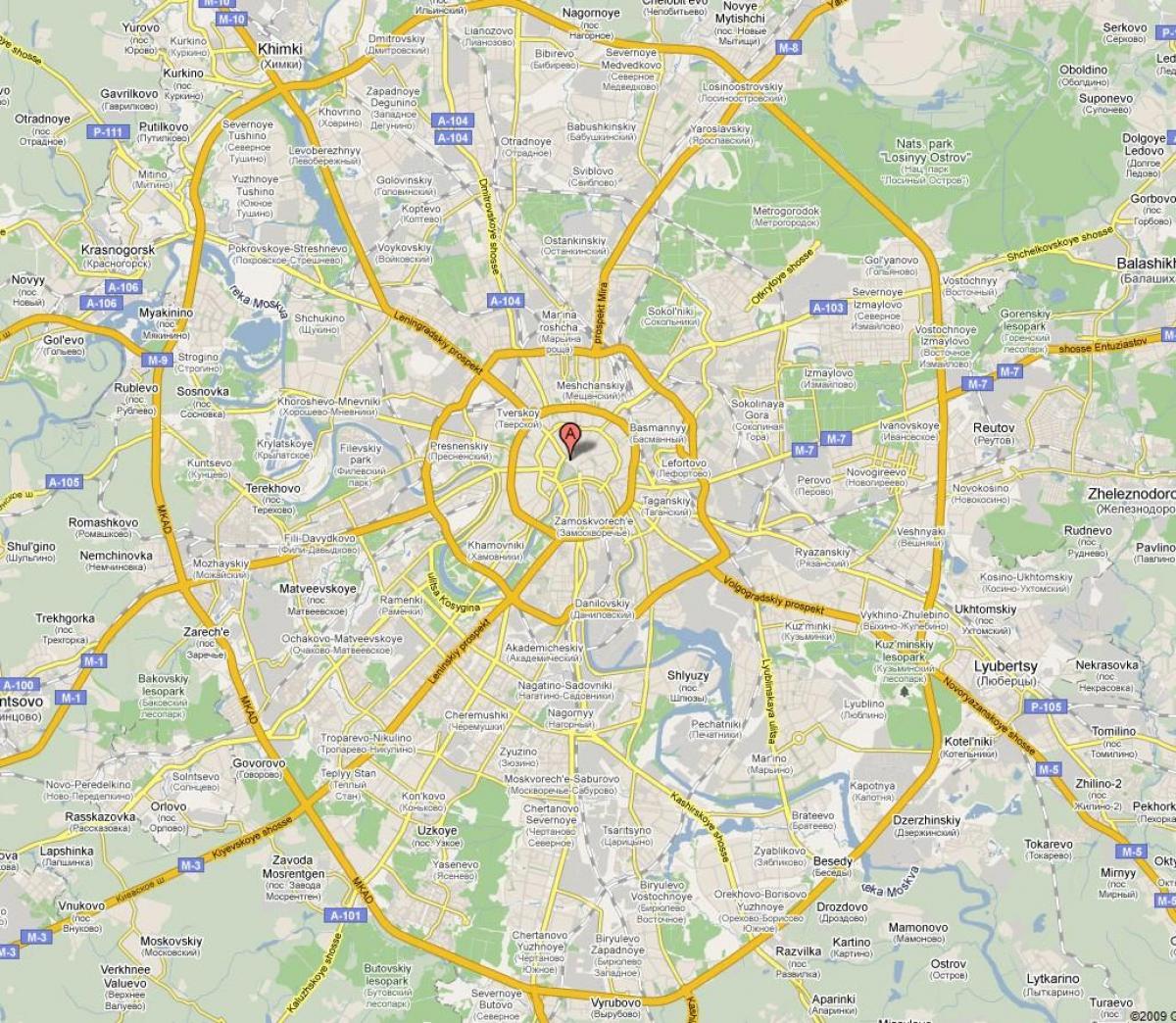 Moskva suburb แผนที่