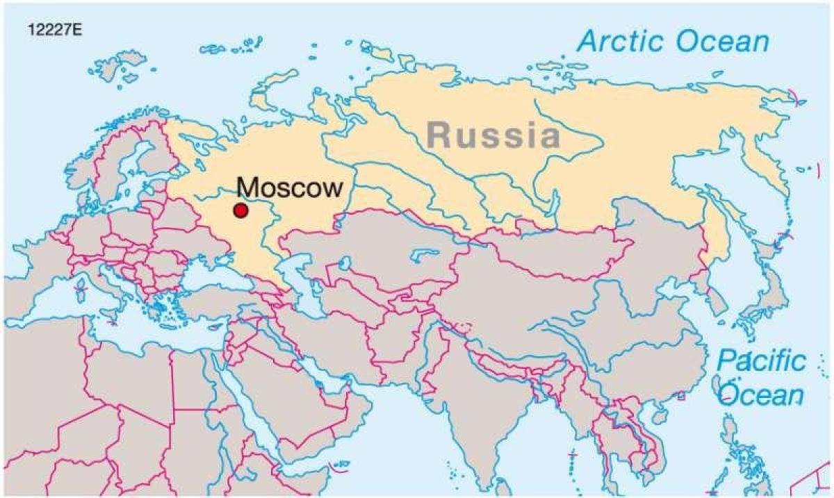มอสโคว์อยู่บนแผนที่ของรัสเซีย