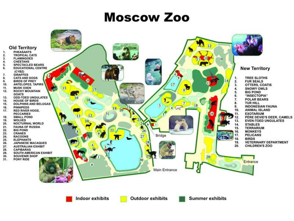 แผนที่ของมอสโคว์สวนสัตว์