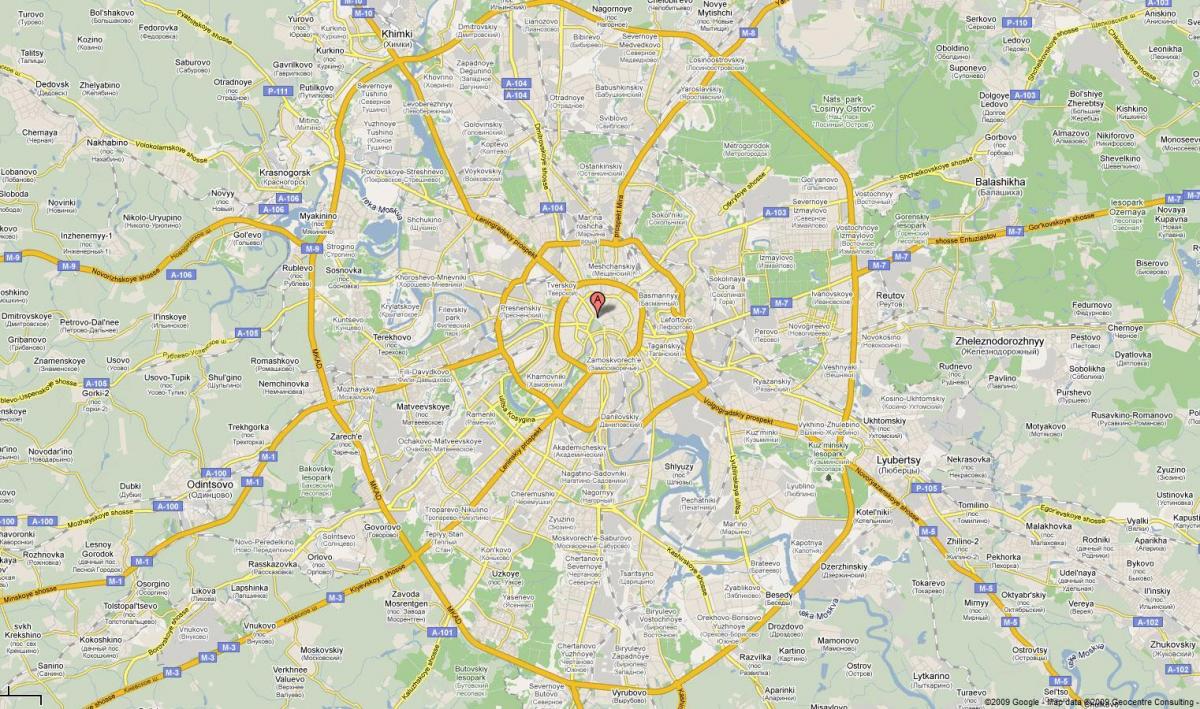 Moskva แผนที่ทางหลวง