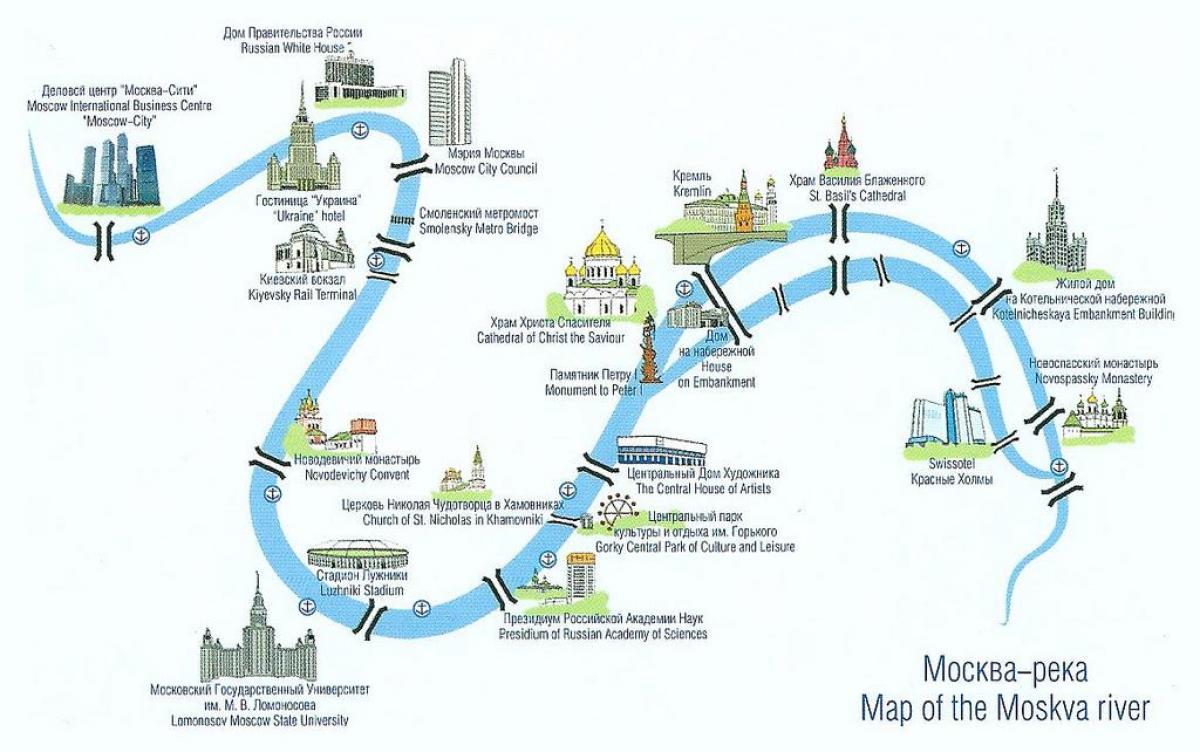 Moskva แผนที่แม่น้ำ