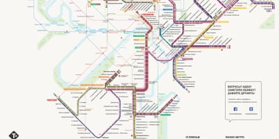 แผนที่ของมอสโคว์ก่อนทางกระเช้า