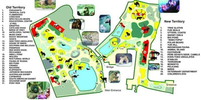 แผนที่ของมอสโคว์สวนสัตว์