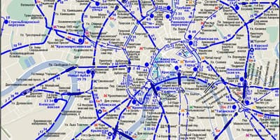 แผนที่ของมอสโคว์ trolleybus