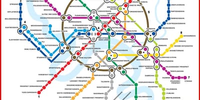แผนที่ของมอสโคว์ก่อนทางรถไฟใต้ดิน