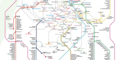 แผนที่ของ Moskva รถไฟ
