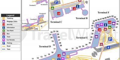 Sheremetyevo นแผนที่ของ terminals