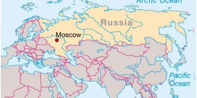 มอสโคว์อยู่บนแผนที่ของรัสเซีย