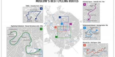 Moskva จักรยานบนแผนที่